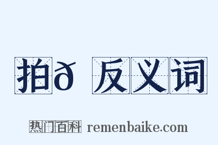 拍𠓪反义词是什么意思的图片